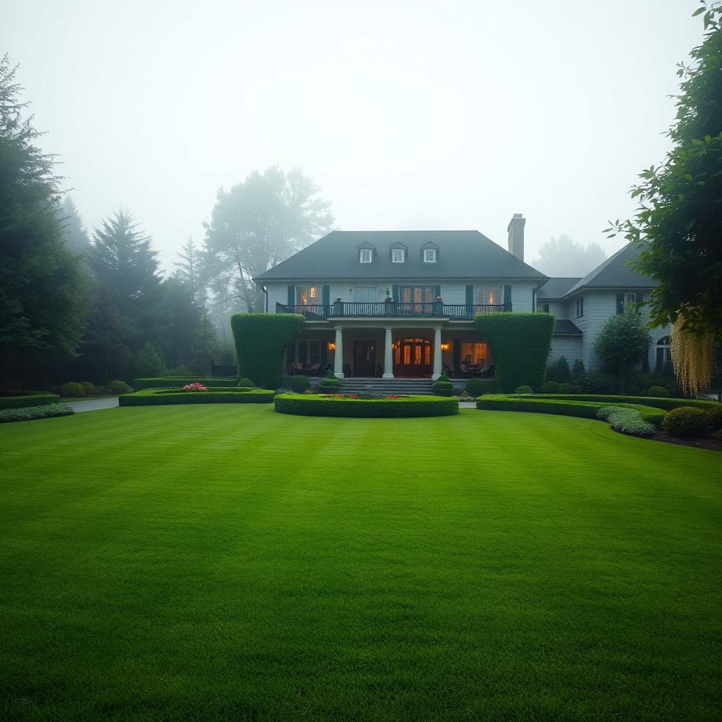 Manicured luxury estate lawn maintained by Springfield Lawn & Clean